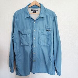 ExOfficio Blue Long Sleeve Button Down Size XL
